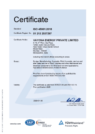 ISO 45001 – Occupational Health & Safety